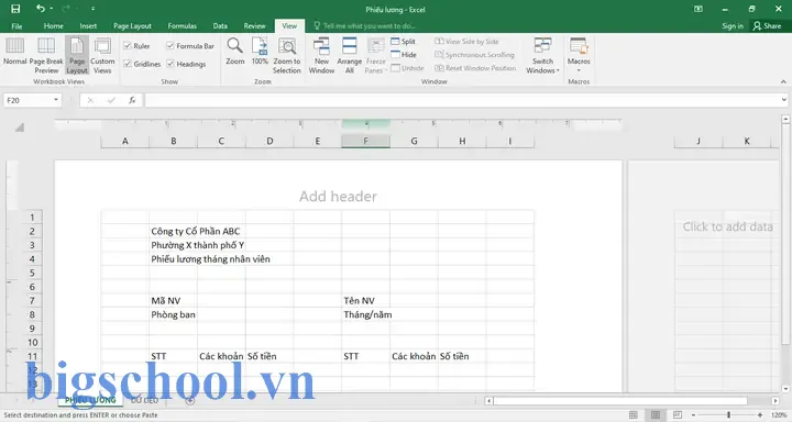 In Hàng Loạt Trong Excel