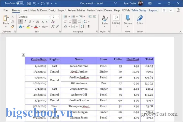 Insert Excel Table To Word
