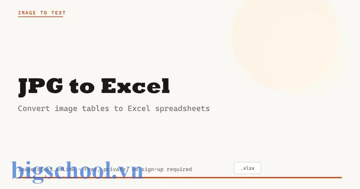Jpg To Excel Convert Online