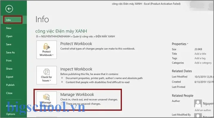 Khôi Phục File Excel Bị Ghi Đè: Hướng Dẫn Chi Tiết Từ A Đến Z 11 Khôi Phục File Excel Bị Ghi Đè