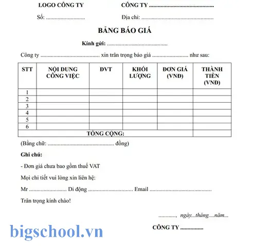 Mẫu Báo Giá Camera Excel: Hướng Dẫn Chi Tiết Từ A Đến Z Để Tạo Báo Giá Chuyên Nghiệp, Nhanh Chóng Và Đúng Chuẩn 17 Mẫu Báo Giá Camera Excel