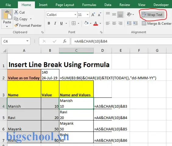 Cách Thêm Dòng Mới (new Line) Trong Ô Excel: Hướng Dẫn Chi Tiết Từ Cơ Bản Đến Nâng Cao 17 New Line In Excel Cell