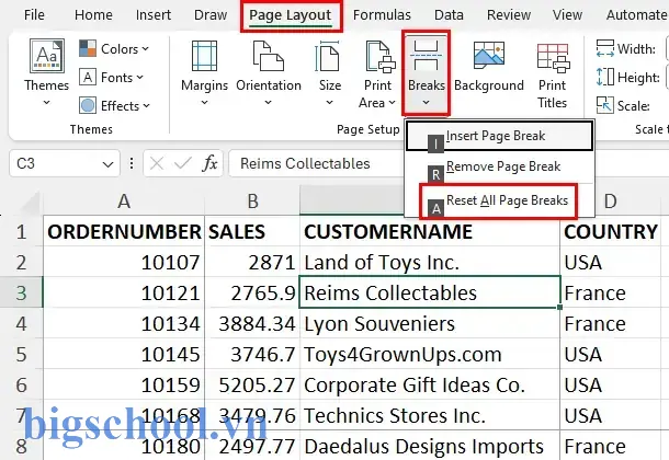 Cách Đặt Lại (reset) Tất Cả Các Ngắt Trang (page Breaks) Trong Excel: Hướng Dẫn Chi Tiết Từ A Đến Z 3 Reset All Page Breaks Excel