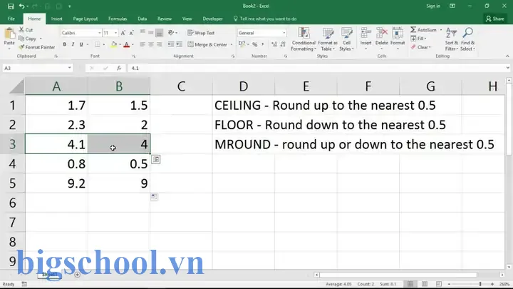 Cách Làm Tròn Số Thập Phân Thành Bội 0.5 Trong Excel: Hướng Dẫn Chi Tiết Và Thực Hành 17 Round To 0.5 Excel