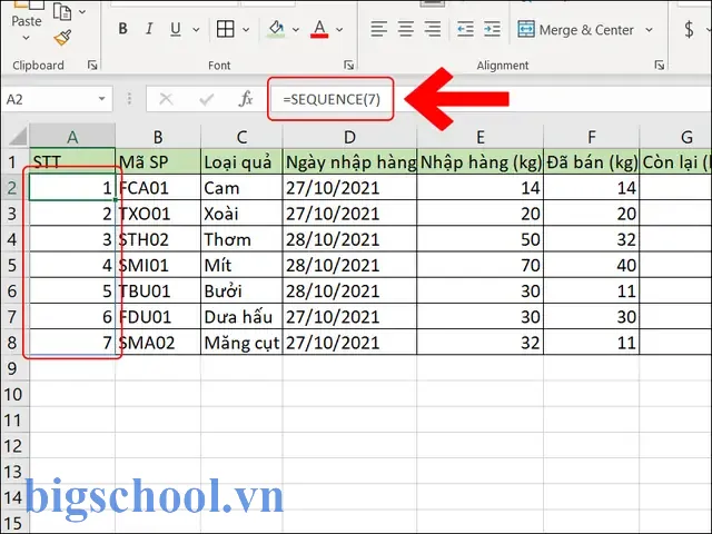 Số Thứ Tự Tự Động Trong Excel