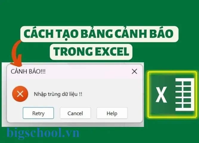 Tạo Cảnh Báo Trong Excel