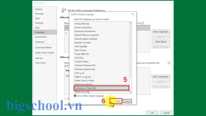 Thay Đổi Ngôn Ngữ Trong Excel: Hướng Dẫn Chi Tiết Từ Cơ Bản Đến Nâng Cao 5 Thay Đổi Ngôn Ngữ Trong Excel