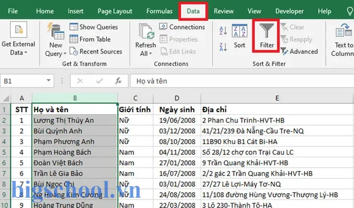 Tìm Kiếm Trên Excel 2010