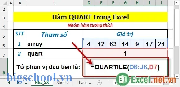 Tứ Phân Vị Trong Excel