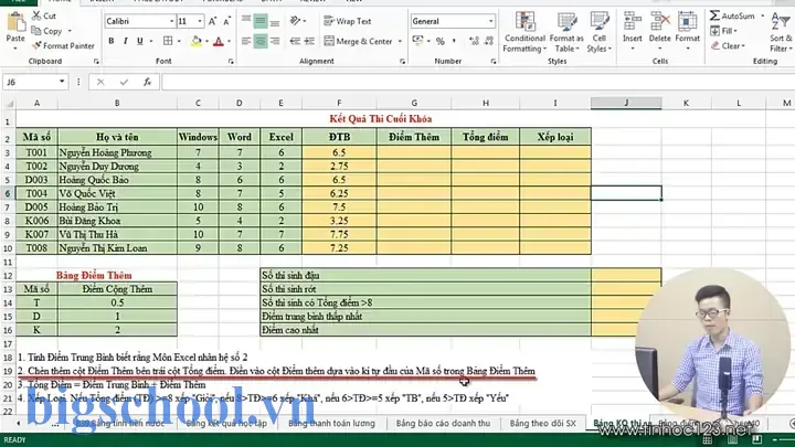 Bài Tập Excel Kết Quả Thi Cuối Khóa 15 Bài Tập Excel Kết Quả Thi Cuối Khóa