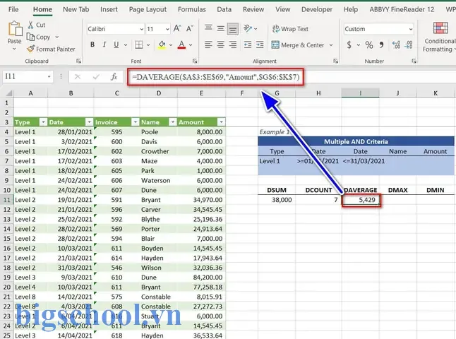 Bài Tập Về Hàm Cơ Sở Dữ Liệu Trong Excel Bài Tập Về Hàm Cơ Sở Dữ Liệu Trong Excel
