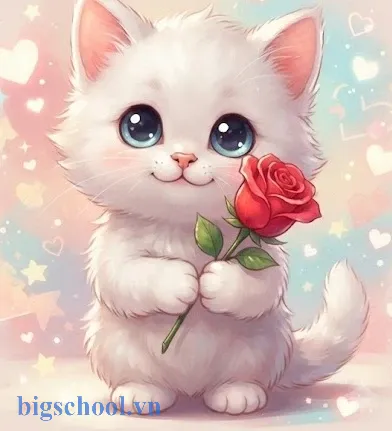 Bộ sưu tập meme mèo tặng hoa lãng mạn và hài hước lan tỏa tình yêu.