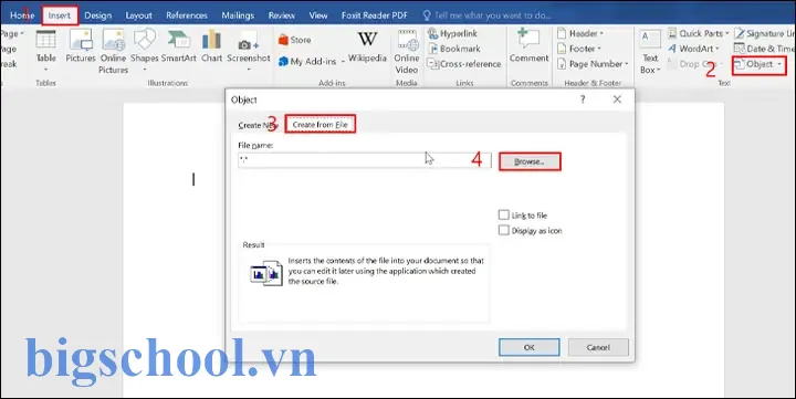Cách Chèn Thông Tin Từ File Excel Vào Word