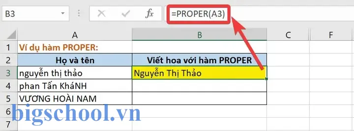 Cách Chuyển Chữ Cái Đầu Thành Chữ Hoa Trong Excel