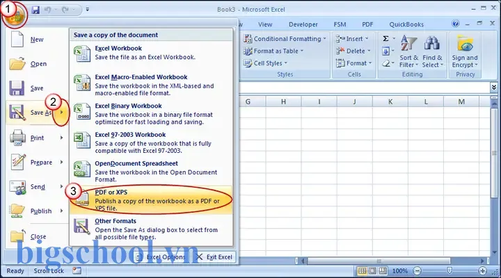 Cách Chuyển File Excel Sang Pdf Trong Office 2007