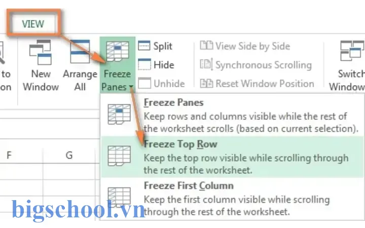 Cách Cố Định Hàng Và Cột Trong Excel 2003