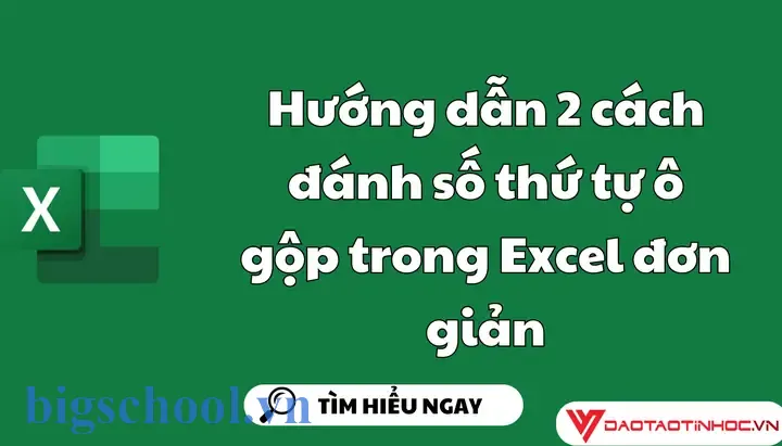 Cách Đánh Số Thứ Tự Ô Gộp Trong Excel 17 Cách Đánh Số Thứ Tự Ô Gộp Trong Excel