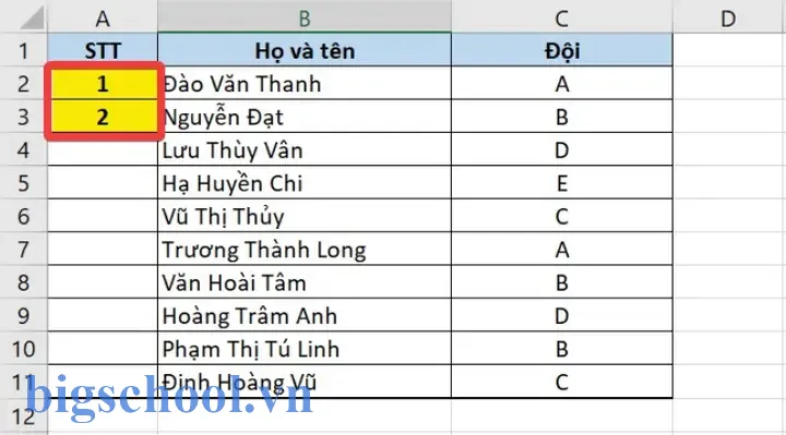Cách Đánh Số Thứ Tự Trong Excel Bằng Fill Cách Đánh Số Thứ Tự Trong Excel Bằng Fill