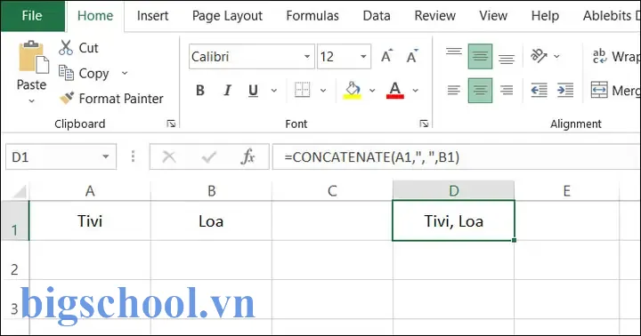 Cách Ghép Nối Dữ Liệu Các Cột Trong Excel
