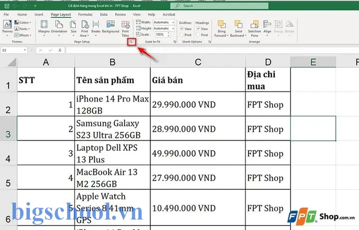 Cách Giữ 1 Dòng Cố Định Trong Excel Khi In Cách Giữ 1 Dòng Cố Định Trong Excel Khi In