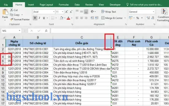 Cách Hiện Dòng Đầu Tiên Bị Ẩn Trong Excel