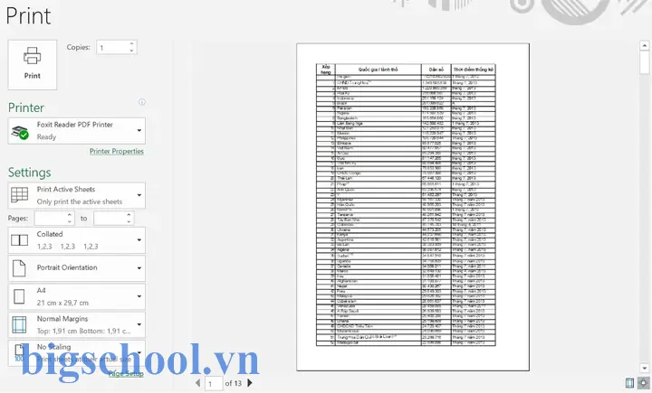 Cách In 1 Trang Trong Nhiều Trang Trong Excel