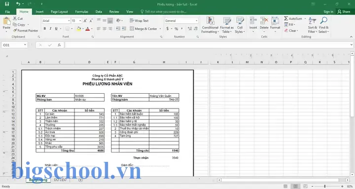 Cách In Phiếu Chi Hàng Loạt Trên Excel