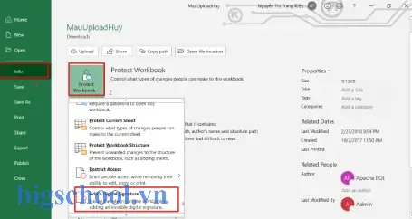 Cách Ký Chữ Ký Số Trên File Excel 2026 15 Cách Ký Chữ Ký Số Trên File Excel 2010