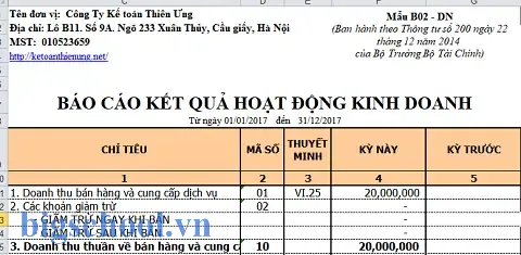 Cách Làm Báo Cáo Kết Quả Kinh Doanh Trên Excel Cách Làm Báo Cáo Kết Quả Kinh Doanh Trên Excel