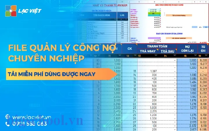 Cách Tạo File Quản Lý Công Nợ Bằng Excel