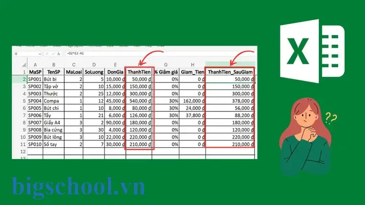 Cách Tính Thành Tiền Có Điều Kiện Trong Excel