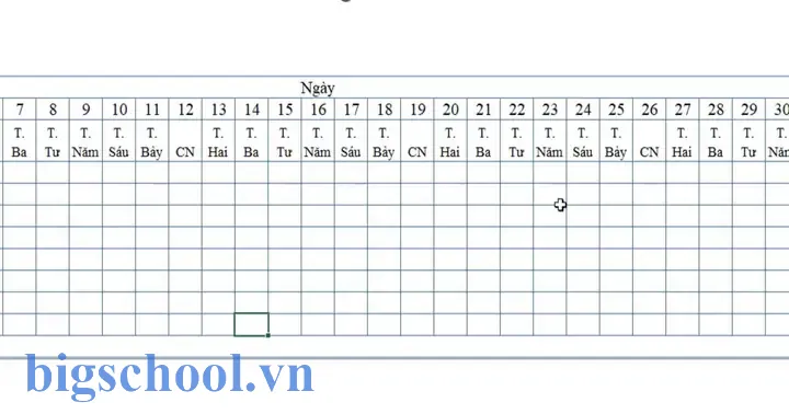 Cách Tô Màu Cột Ngày Chủ Nhật Trong Excel