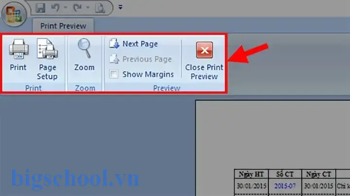 Chế Độ Xem Trước Khi In Trong Excel 2010