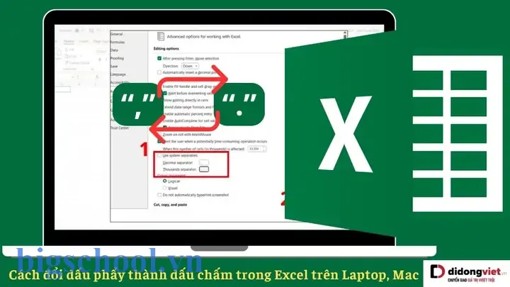 Chuyển Dấu Phẩy Thành Dấu Chấm Trong Excel Macbook