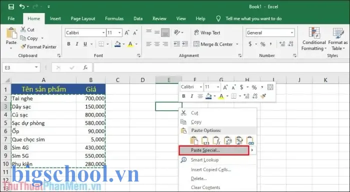 Chuyển Dữ Liệu Từ Ngang Sang Dọc Trong Excel