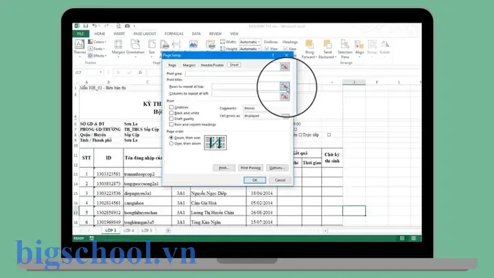 Cố Định Dòng Đầu Tiên Trong Excel Khi In