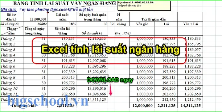 Công Thức Tính Lãi Suất Ngân Hàng Bằng Excel Công Thức Tính Lãi Suất Ngân Hàng Bằng Excel