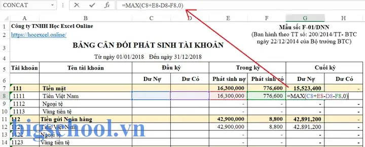 Công Thức Tính Số Dư Cuối Kỳ Trên Excel Công Thức Tính Số Dư Cuối Kỳ Trên Excel