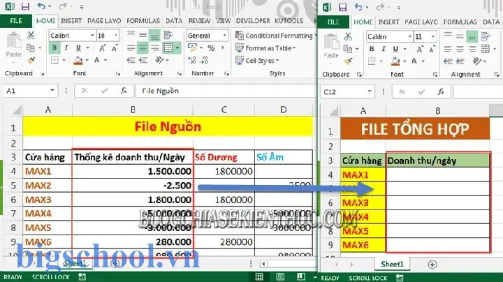 Copy Dữ Liệu Từ File Excel Này Sang File Khác