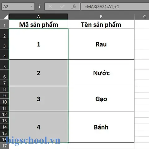 Đánh Số Thứ Tự Cho Ô Merge Trong Excel Đánh Số Thứ Tự Cho Ô Merge Trong Excel