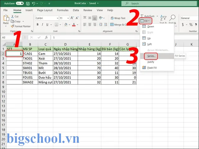 Đánh Số Thứ Tự Hàng Ngang Trong Excel 3 Đánh Số Thứ Tự Hàng Ngang Trong Excel