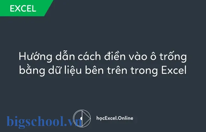 Cách Điền Dữ Liệu Vào Ô Trống Trong Excel – Hướng Dẫn Chi Tiết Và Các Cách Thoải Mái 15 Điền Dữ Liệu Vào Ô Trống Trong Excel