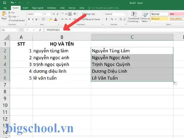 Đổi Từ Viết Thường Sang Viết Hoa Trong Excel Đổi Từ Viết Thường Sang Viết Hoa Trong Excel