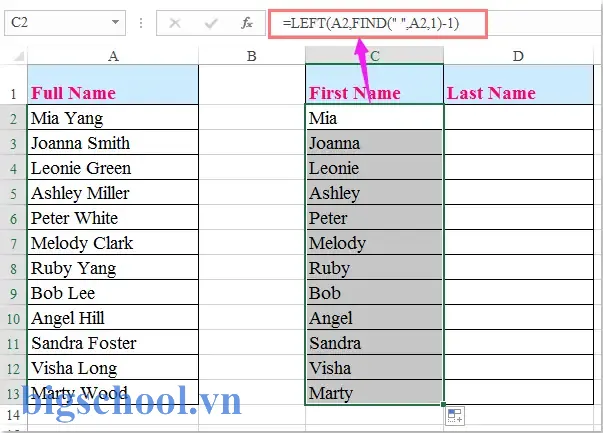 Excel Formula To Separate First And Last Name