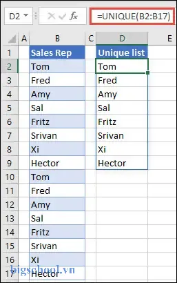 Excel Get List Of Unique Values In Column