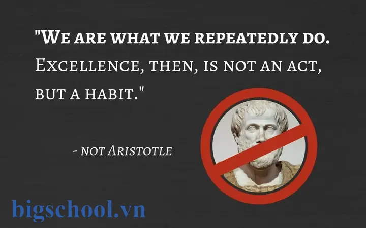 Excellence Is Not An Act But A Habit