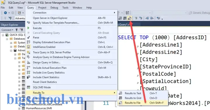 Export Data From Sql To Excel Using Query