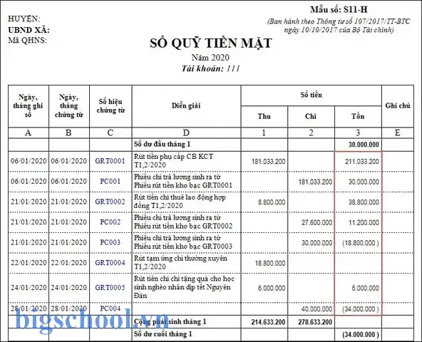 File Excel Mẫu Sổ Quỹ Tiền Mặt Mới Nhất 2026 11 File Excel Mẫu Sổ Quỹ Tiền Mặt Mới Nhất