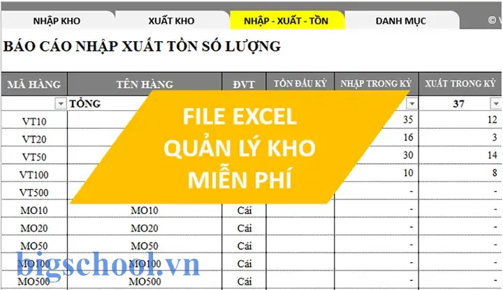 File Excel Quản Lý Kho Đơn Giản Miễn Phí File Excel Quản Lý Kho Đơn Giản Miễn Phí
