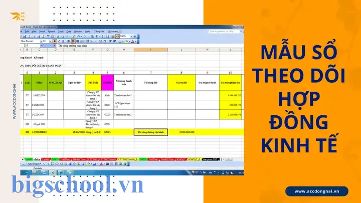 File Excel Theo Dõi Hợp Đồng Kinh Tế